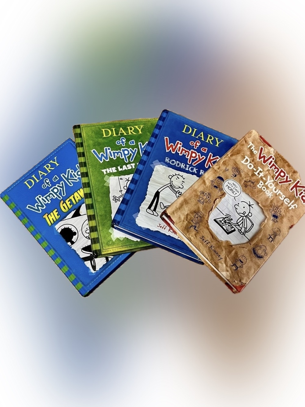 Lot of 4 Diary of a Wimpy Kid Hardback Books Jeff Kinney Series Bundle
